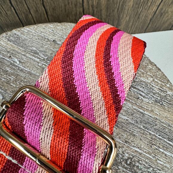 Wide Striped Purse Strap Adjustable Crossbody Guitar Strap NEW FAST SHIP - Picture 3 of 4